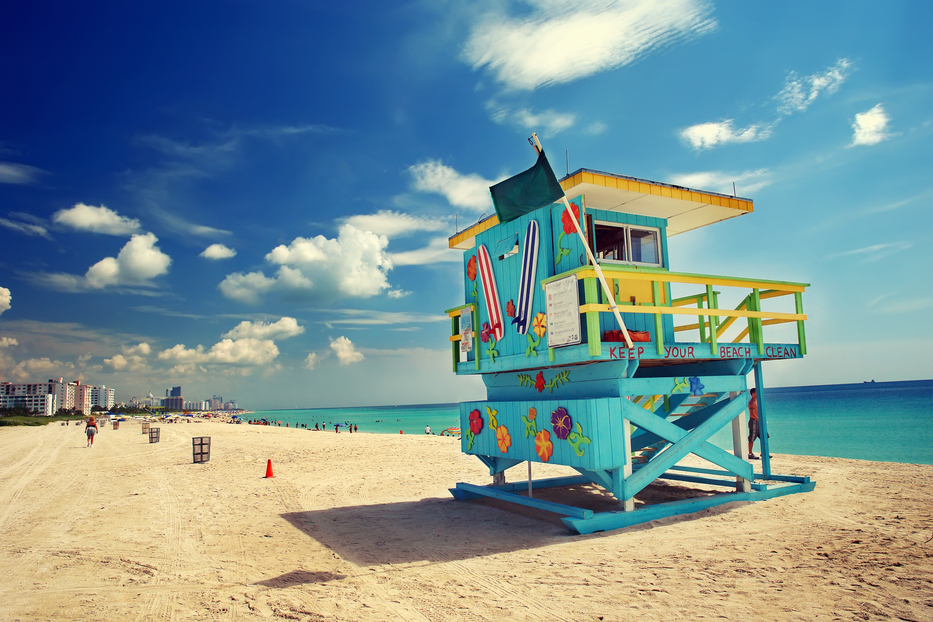 cabane de sauveteur plage de Miami