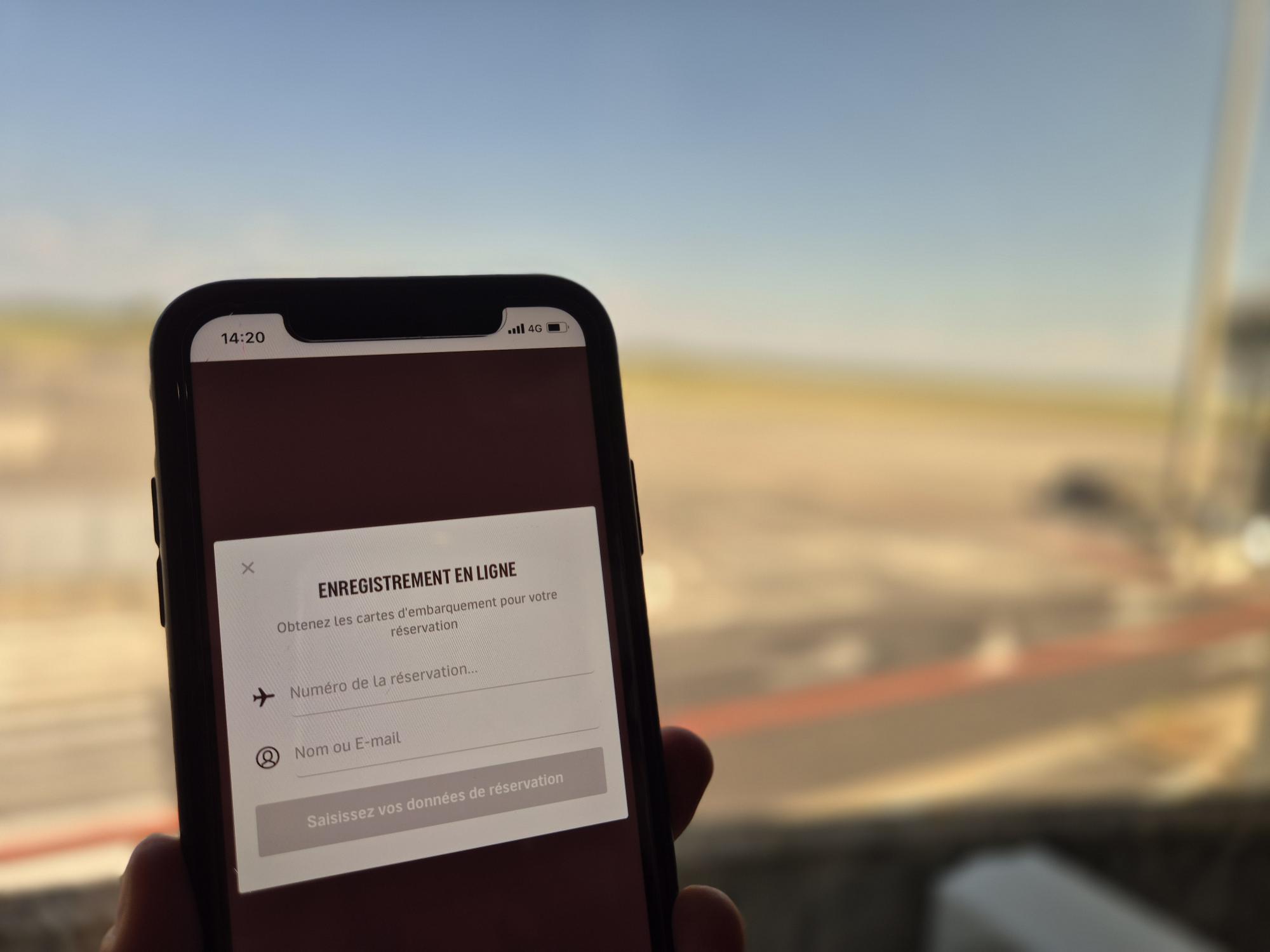 page enregistrement en ligne sur smartphone