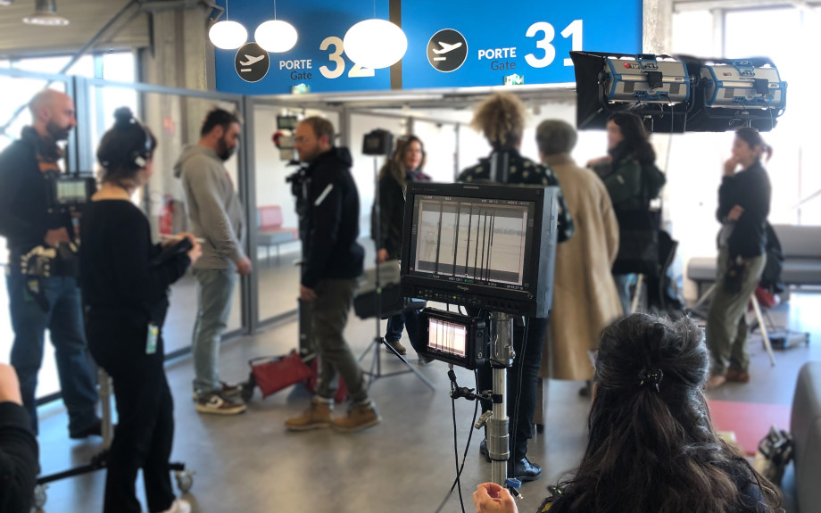 Tournage à l'aéroport de Montpellier