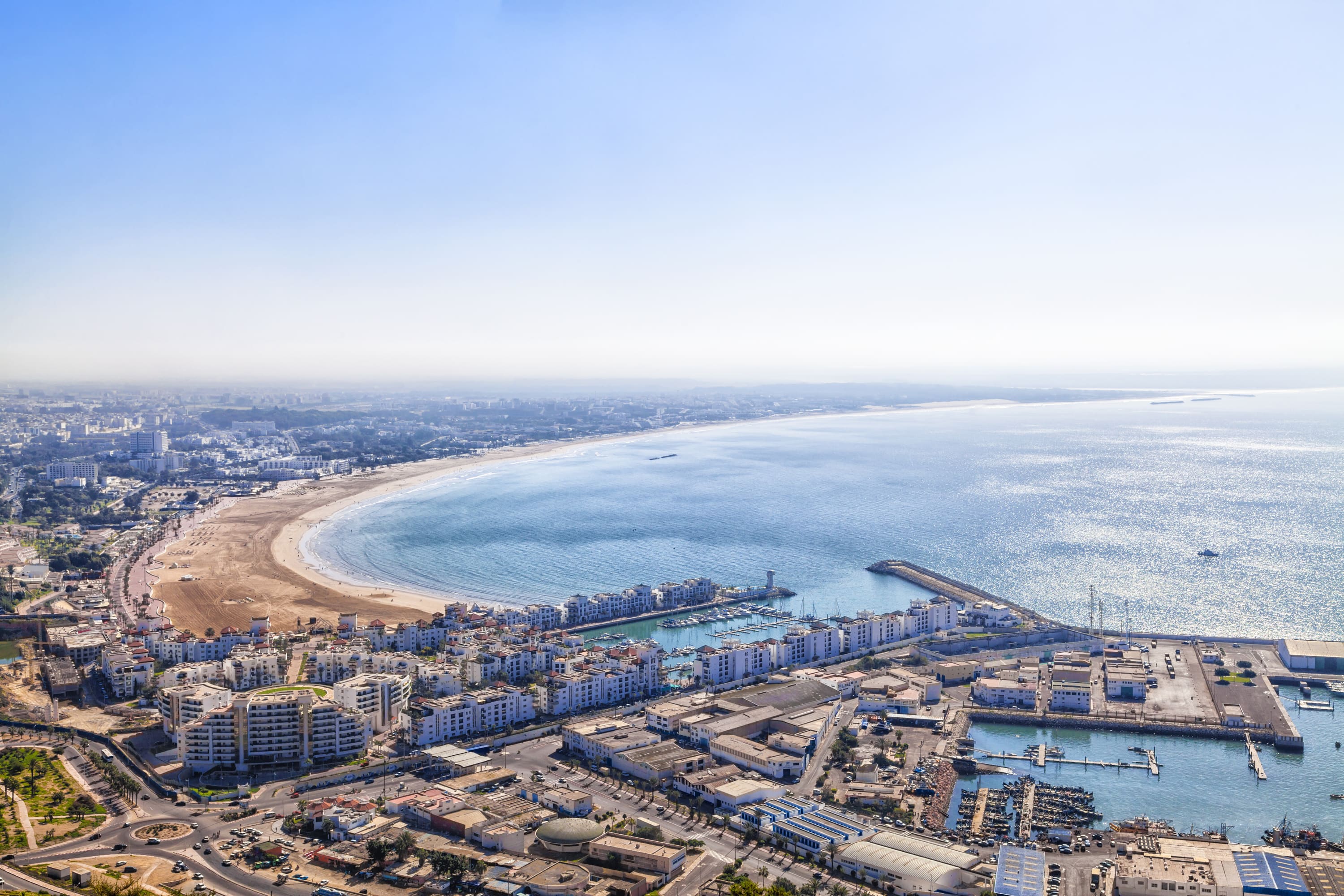 Vue aérienne d'Agadir au Maroc