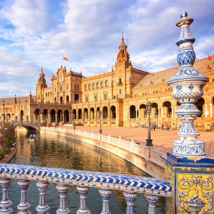 Balade à Plaza de Espana à Seville