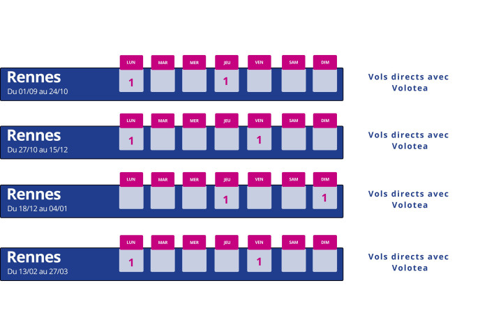programme vol montpellier rennes