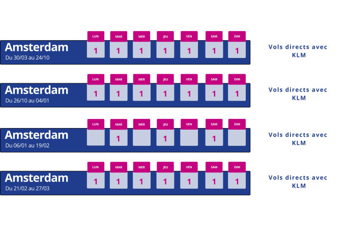 programme vol montpellier amsterdam