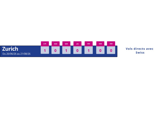 programme vol montpellier zurich