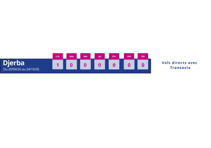 djerba programme vol montpellier