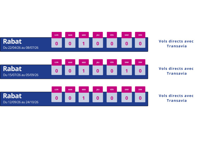 programme vol montpellier rabat